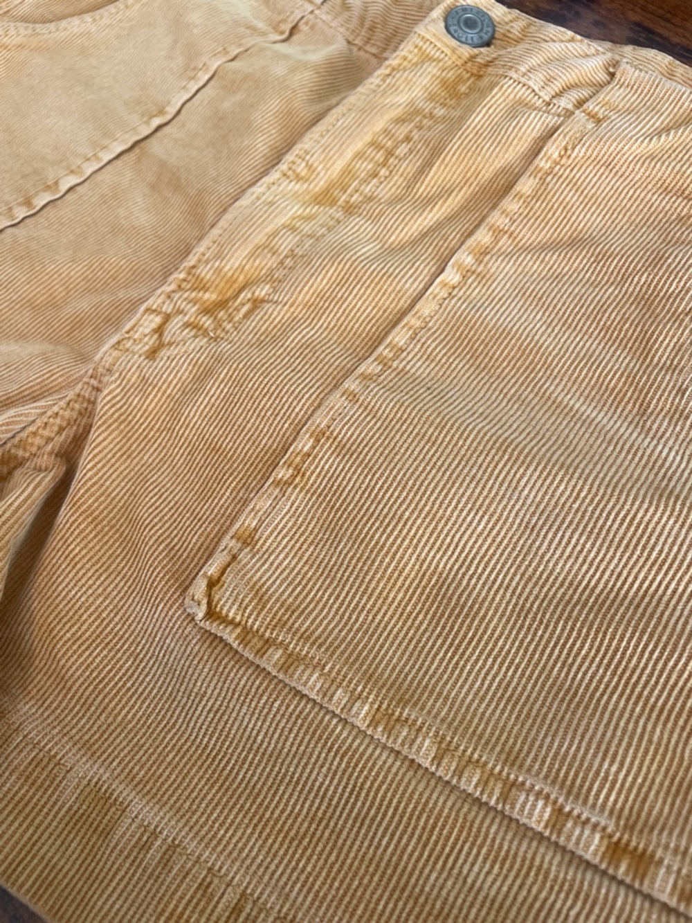 American Eagle Outfitters Corduroy High-Waist Shorts - Mustard Yellow - Picture 5 of 6